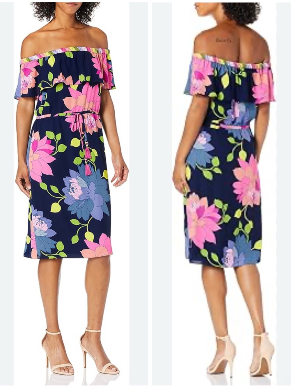 Trina Turk Amelia Off- The Shoulder Dress Size Large